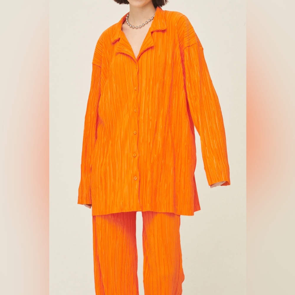 Storets Plisse Shirt Orange